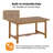 5-Piece Outdoor Acacia Wood Dining Set, 59.06" Rectangular Table with Umbrella Hole for Patio, Garden & Poolside-1566614641