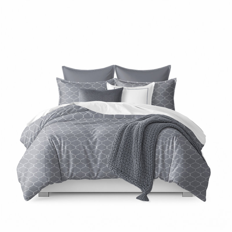 Willow Pewter Coverlet & 1 Sham Set Twin, Twin Coverlet + 2 Standard Shams