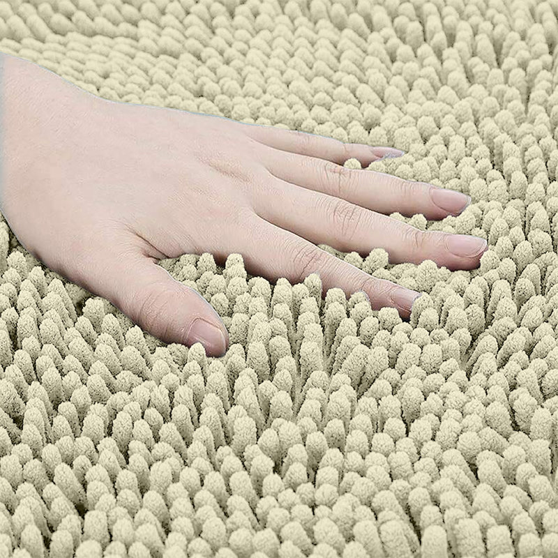 Door mat chenille nonslip for Bath and Kitchen Rug 60x90, CREAM