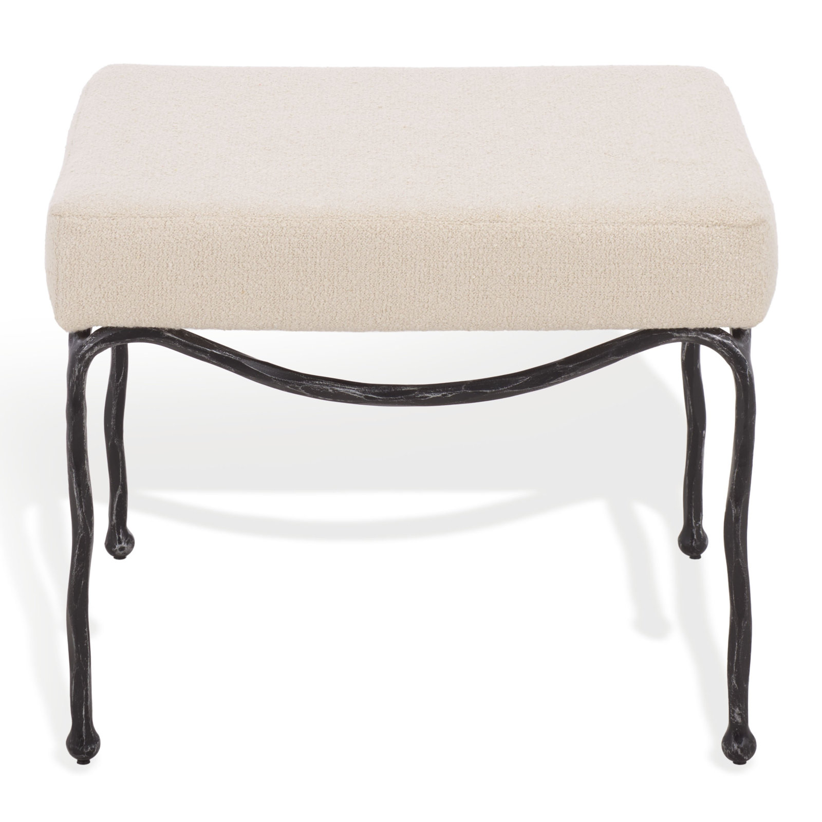 20" Square Ottoman, Ivory