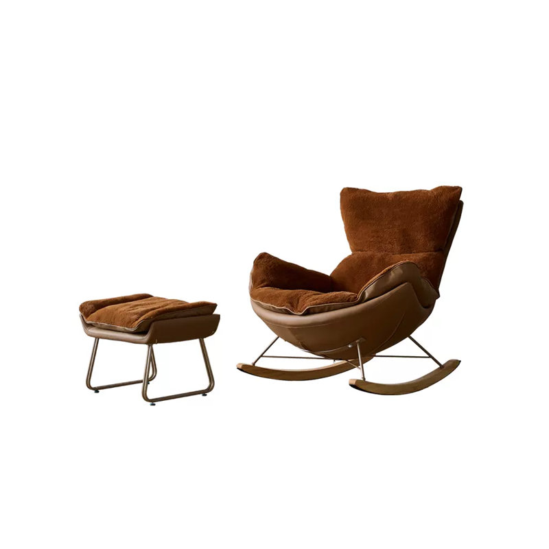 Chaise berçante de luxe Home Light, Brun