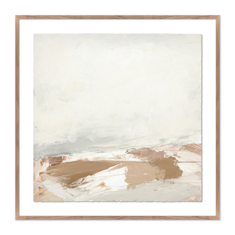 Desert No. 1 Painting by Melanie Biehle, Rustic Walnut Paper Single Picture Framed, 32" H x 32" W