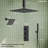 Ceiling Mount 12" Dual Rainfall Thermostatic Shower System with 6" Wall Shower and Handheld Spray-107861222