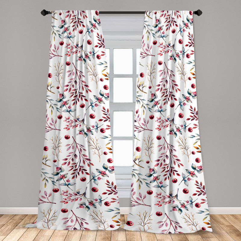 Jovante Semi Sheer Curtain Pair, 63" W x 56" L