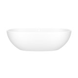 Barcelona 70-1/4" x 33-5/8" Freestanding Soaking Bathtub in Volcanic Limestone with Overflow Hole