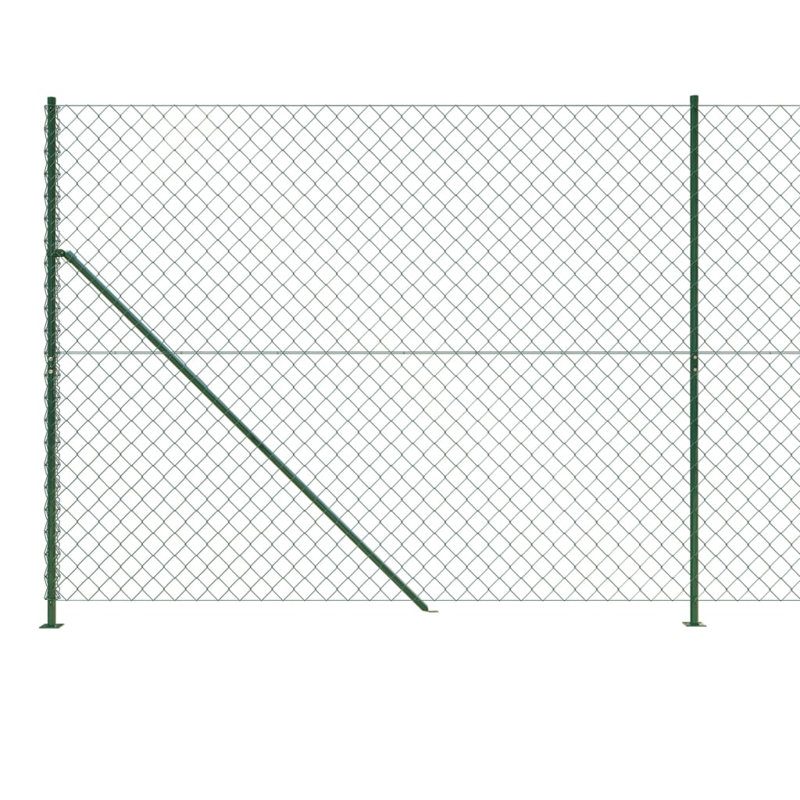 Metal Wire/Mesh Fence, Green, 180cm H x 1000cm W
