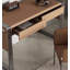 Bureau élégant et moderne avec plateau en cuir et 2 tiroirs-747577444