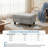 Light Grey Storage Ottoman | Non-pilling Fabric | X-stitching | Solid Wood Frame