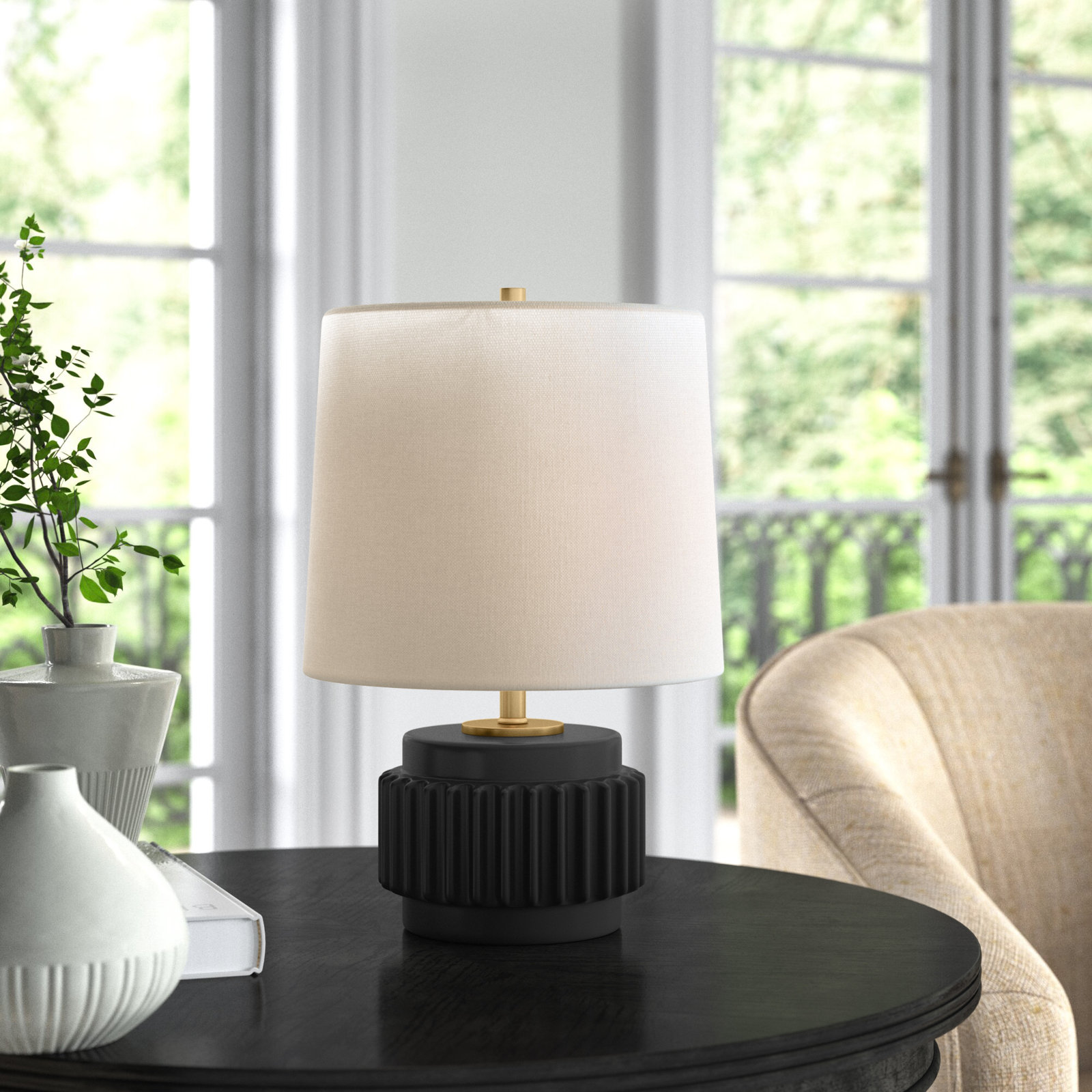 Turin Metal Table Lamp, Matte Black