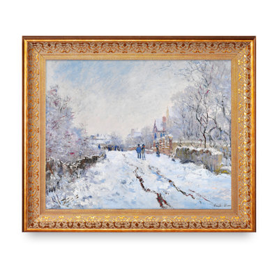 Monet Collection " Snow At Argenteuil 1875 " by Claude Monet
