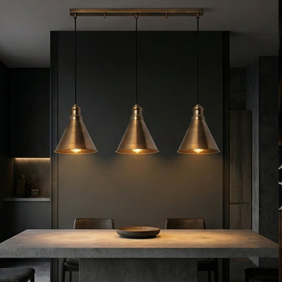 Luminaire suspendu pour îlot de cuisine 3 lumières à hauteur réglable