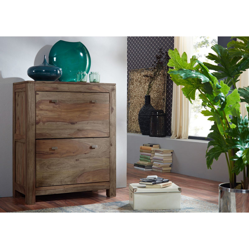Nature 18 Pair Solid Wood Shoe Storage Cabinet
