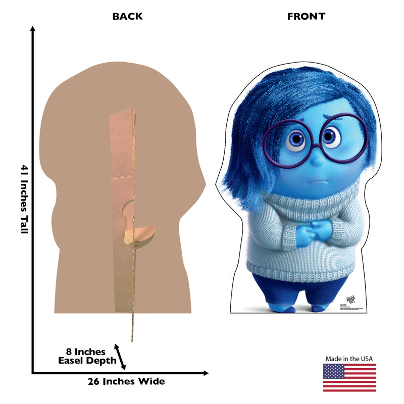Disney Inside Out Sadness Blue Cardboard Cutout Standee