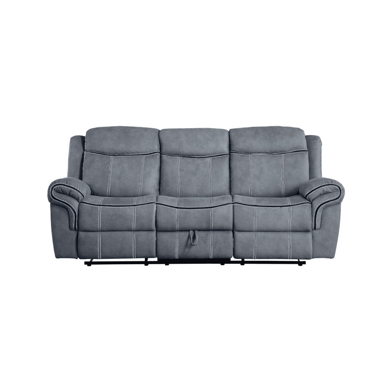 Canapé inclinable en velours Zubaida, Gris
