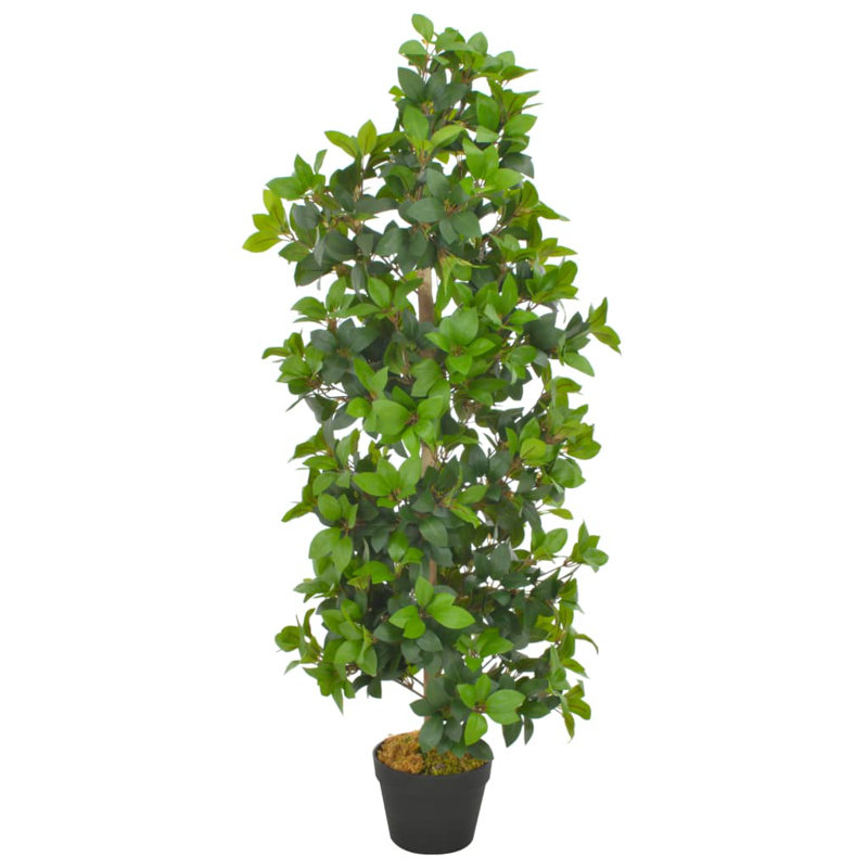 120cm Faux Laurel Tree in Wood Pot