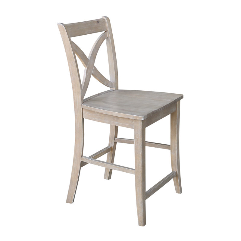 Tabouret Ludivine, Taupe-gris délavé, Tabouret de comptoir (siège d'une hauteur de 24 p