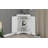 White Triangle Bathroom Storage Cabinet With Adjustable Shelves, Freestanding Floor Cabinet For Home Kitchen-2144565262