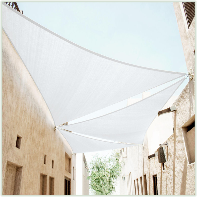 Toile d'ombrage triangulaire droite 12 x 24 x 27, Blanc