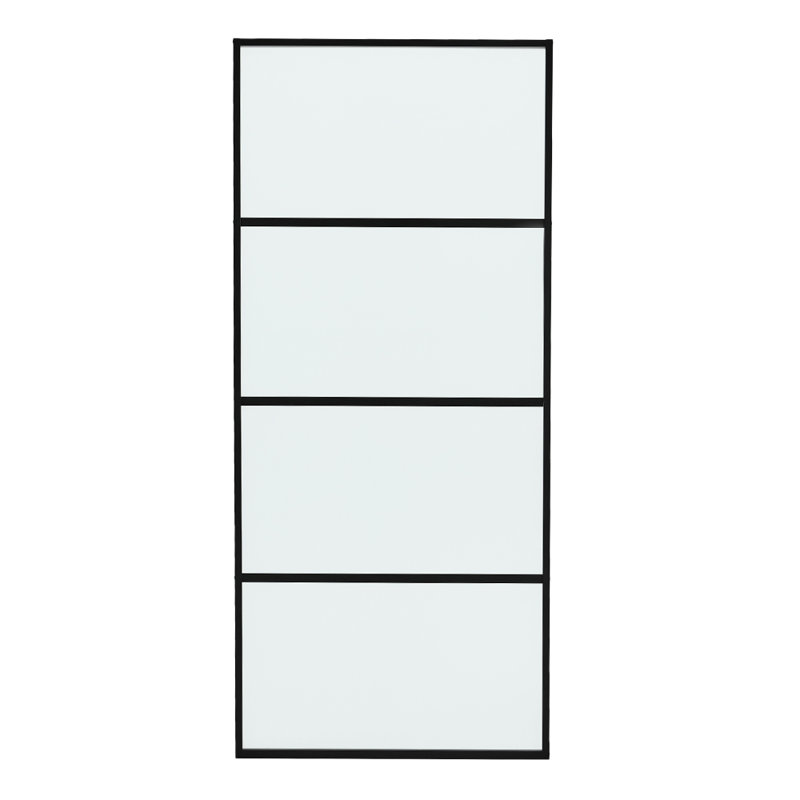 Glass Black Barn Door