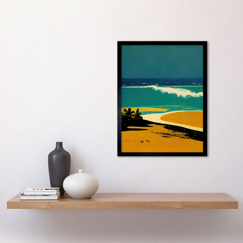 Honopu Beach Coastline Summer In Hawaii - Single Picture Frame Print