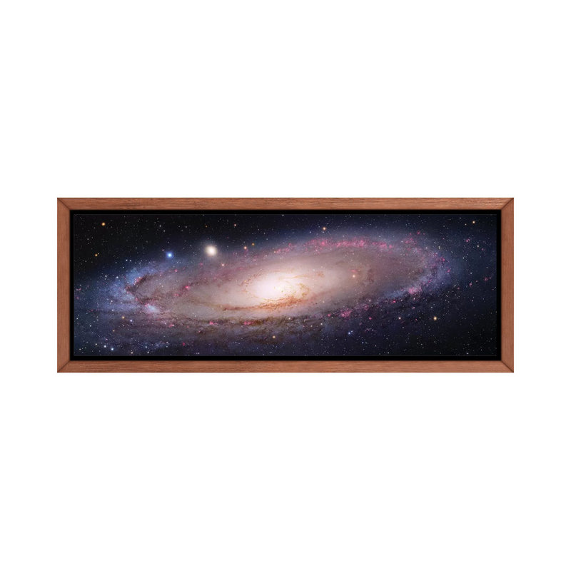 «Andromeda Galaxy VII» - reproduction de photo, H 16 po x l 48 po x 1,5 po, Cadre bois classique, Pas de tapis