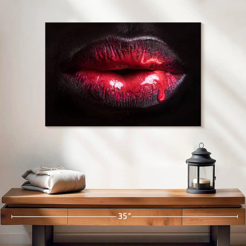Shuttleworth Red Dripping Lips, 8" H x 12" W