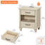 Ensemble de 2 tables de chevet avec 2 tiroirs et tablette ouverte Agathy-1309551522