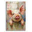 «Happy Pink Pig» par MomArt, verre mural-207229481