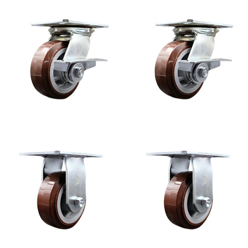 4 Piece Polyurethane Caster Set