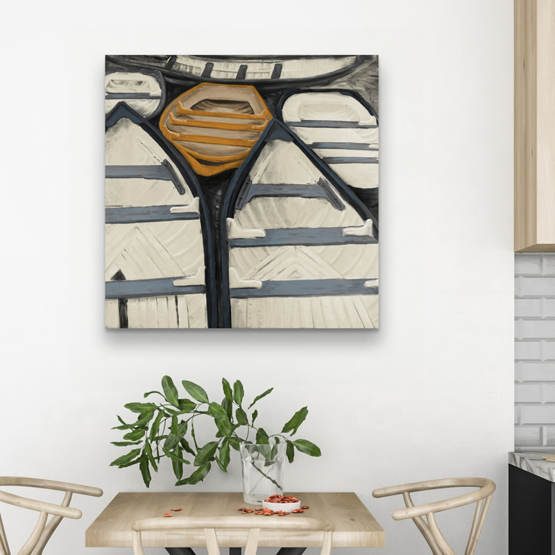 Canoes - 32"x32" art on canvas