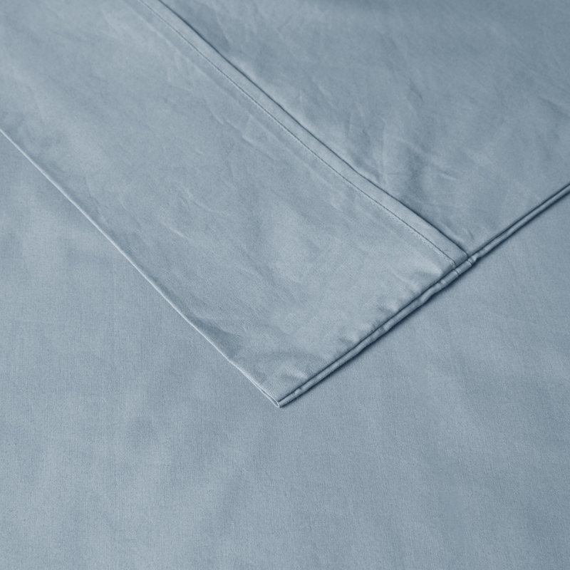 Teal California King Cotton Percale Sheet Set