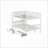 Full Over Full Rubber Wood Bunk Bed – Convertible to 2 Beds, 2 Storage Drawers, No Box Spring Needed, White-725510327-725510326