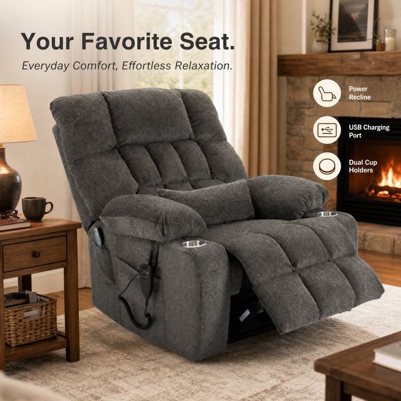 Oversized Power Lift Recliner with Massage & Heating, OKIN Motor