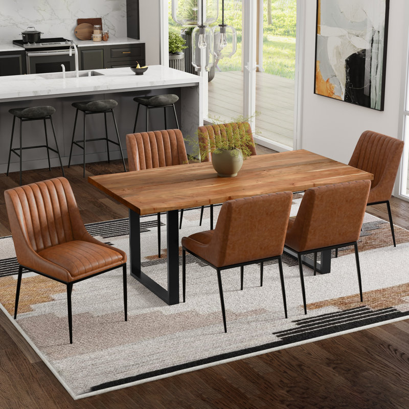Ensemble repas 7 pièces Melody / Fieldcrest, Naturel, Brun clair vieilli