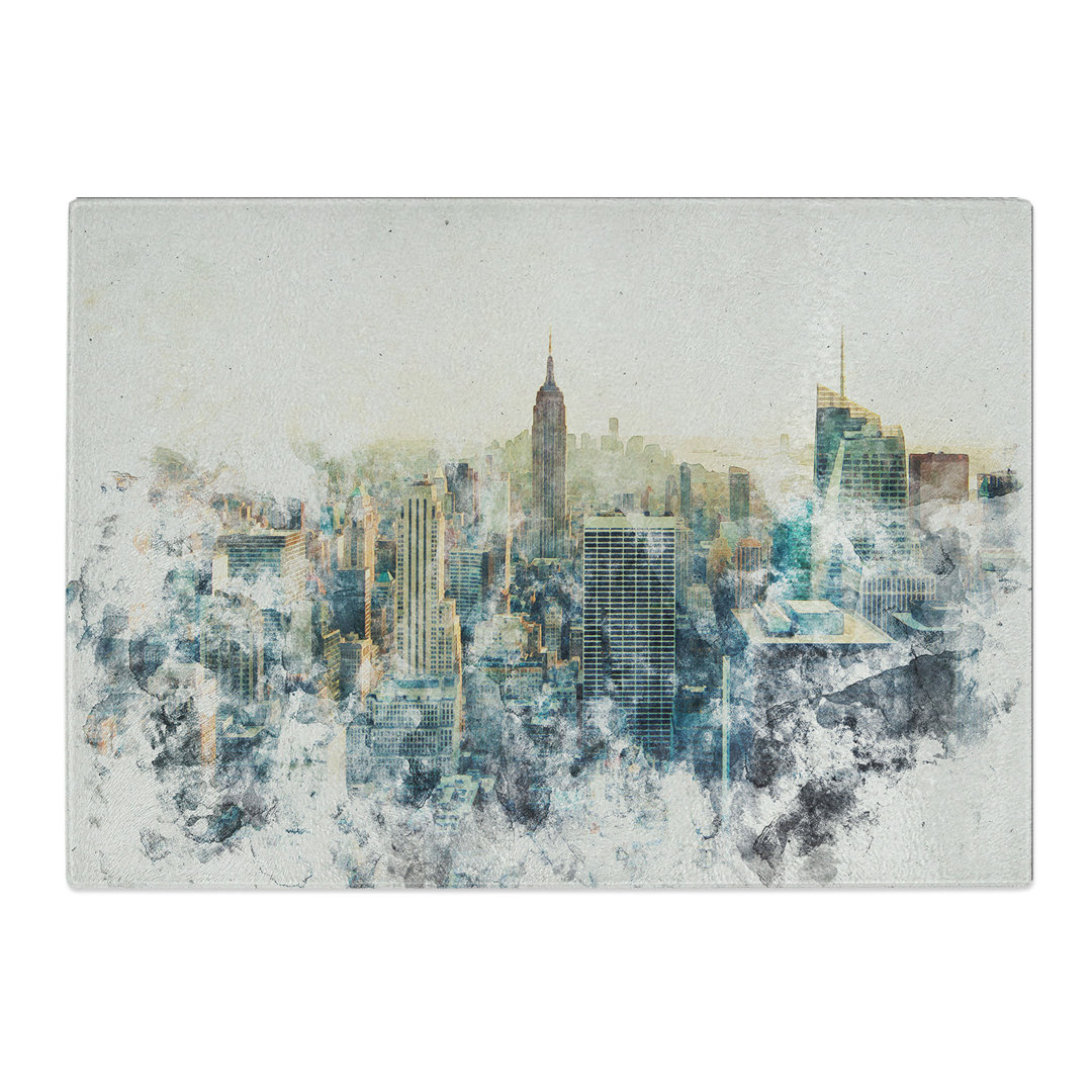 New York Skyline Vol.3 Watercolour Chopping Board