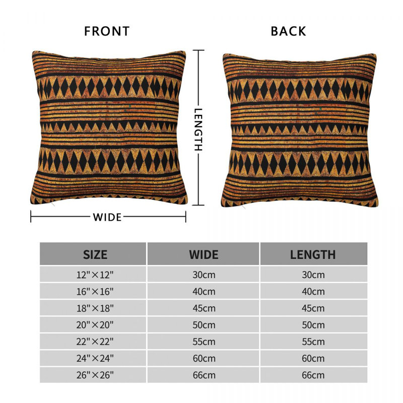 Gueye Geometric Square Throw Pillow Cover