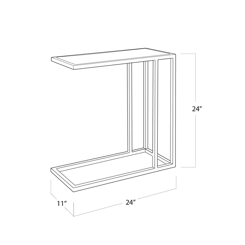 Echelon 24'' Stone Top Console Table