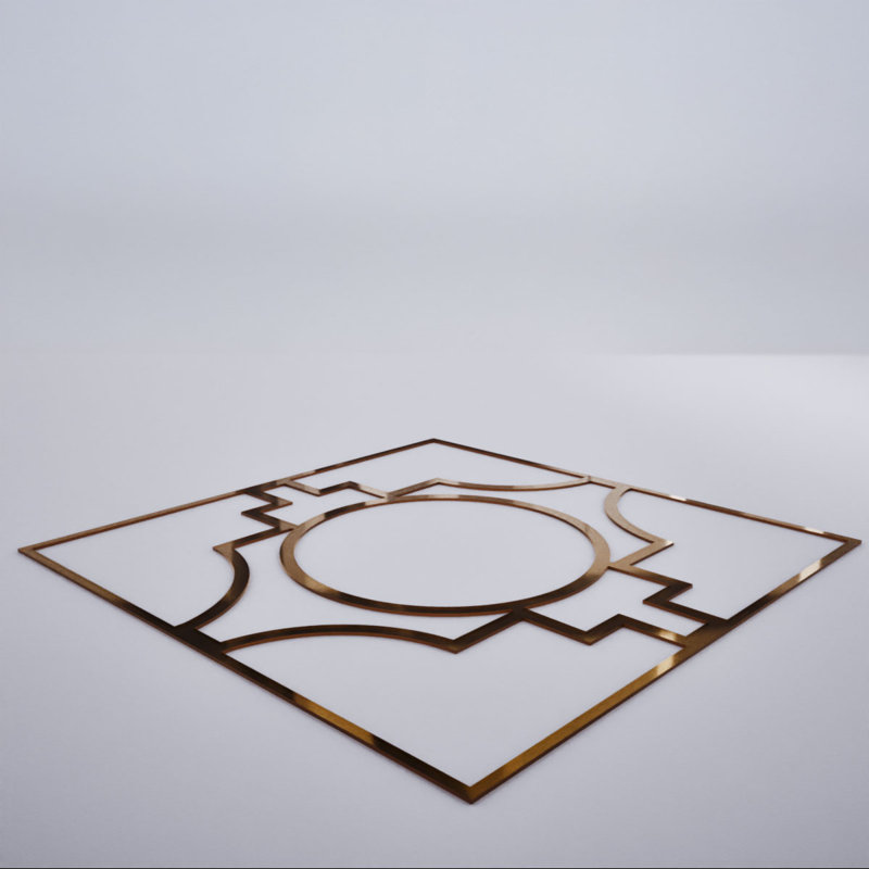 Grands panneaux muraux décoratifs en acrylique Gypse, grand, l 23 3/8 po x H 23 3/8 po x T 1/8 po, miroir bronze, Bronze