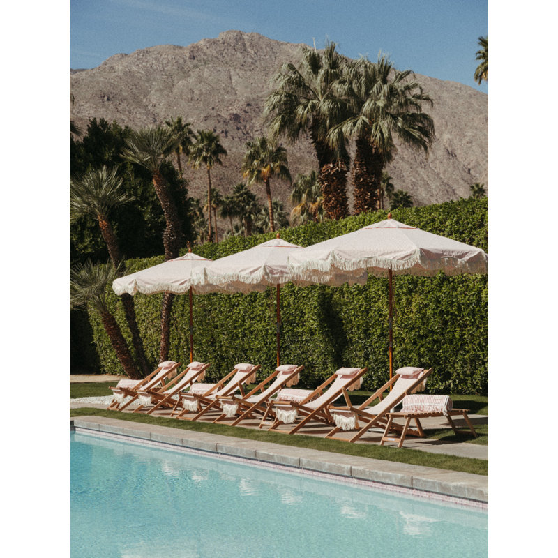 Pool Lounger, Lauren's Pink Stripe