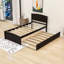 Lit plateforme simple en bois avec lit gigogne simple-1494778750