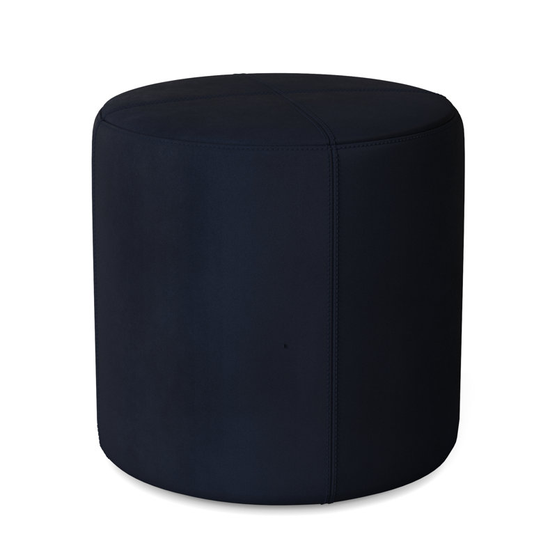 Porthleven Upholstered Ottoman, Velvet Blue