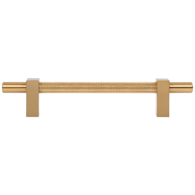 Larkin 3 Knurled Center Bar Pull, 5 1/16", Satin Bronze