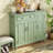 Vintage Solid Ash Wood Shoe Storage Cabinet