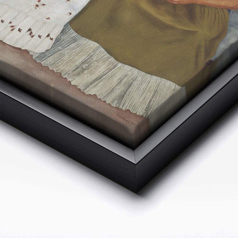 Frida Kahlo - Les deux Fridas, Black Framed, Canvas, 24"H x 32"W