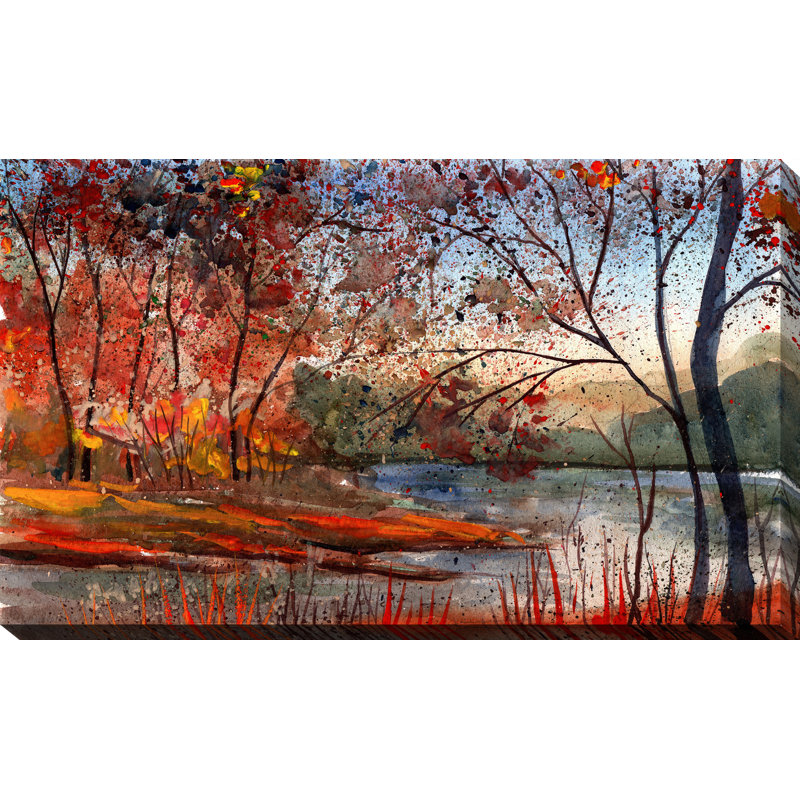" Autumn Lake ", 28" H x 48" W x 1.5" D