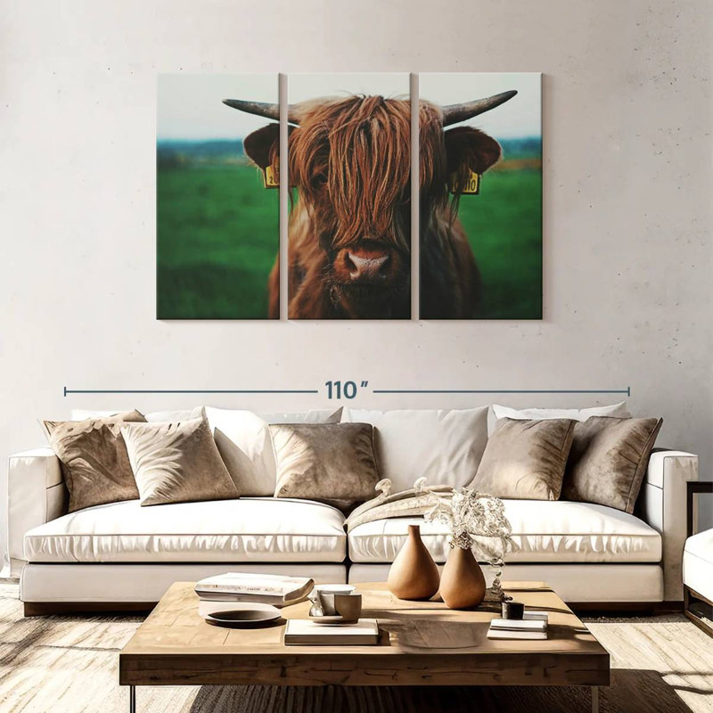 Highland Cow Close Up, 48" H x 74" W