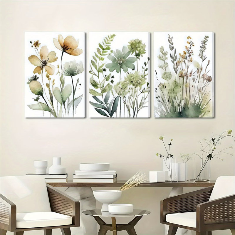 Ensemble de Ximia Floral Wall Art, 20 * 30 pouces * 3