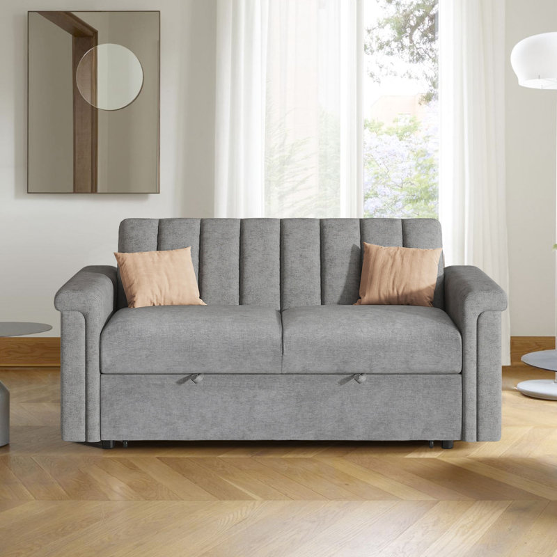 61,4 po, Velours côtelé gris
