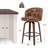 Swivel Upholstered Counter & Bar Stool With Wood Frame (Set Of 2)-117969104-117969100