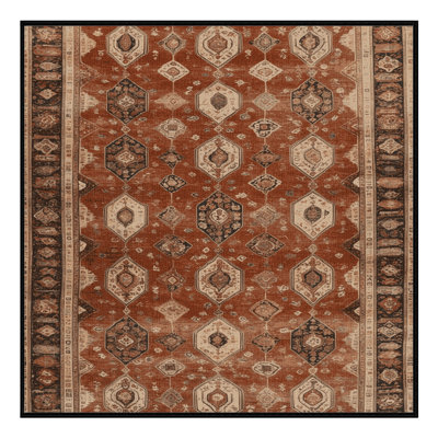 Tapis brun lavable à la machine